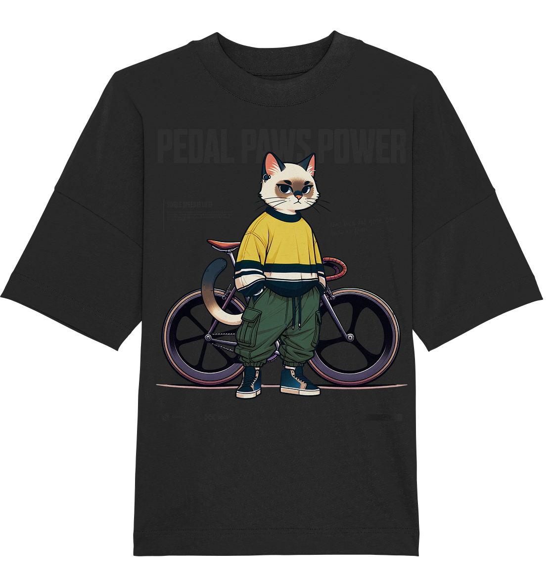 Mirvay Animal Gear Cat - Organic Oversize Shirt