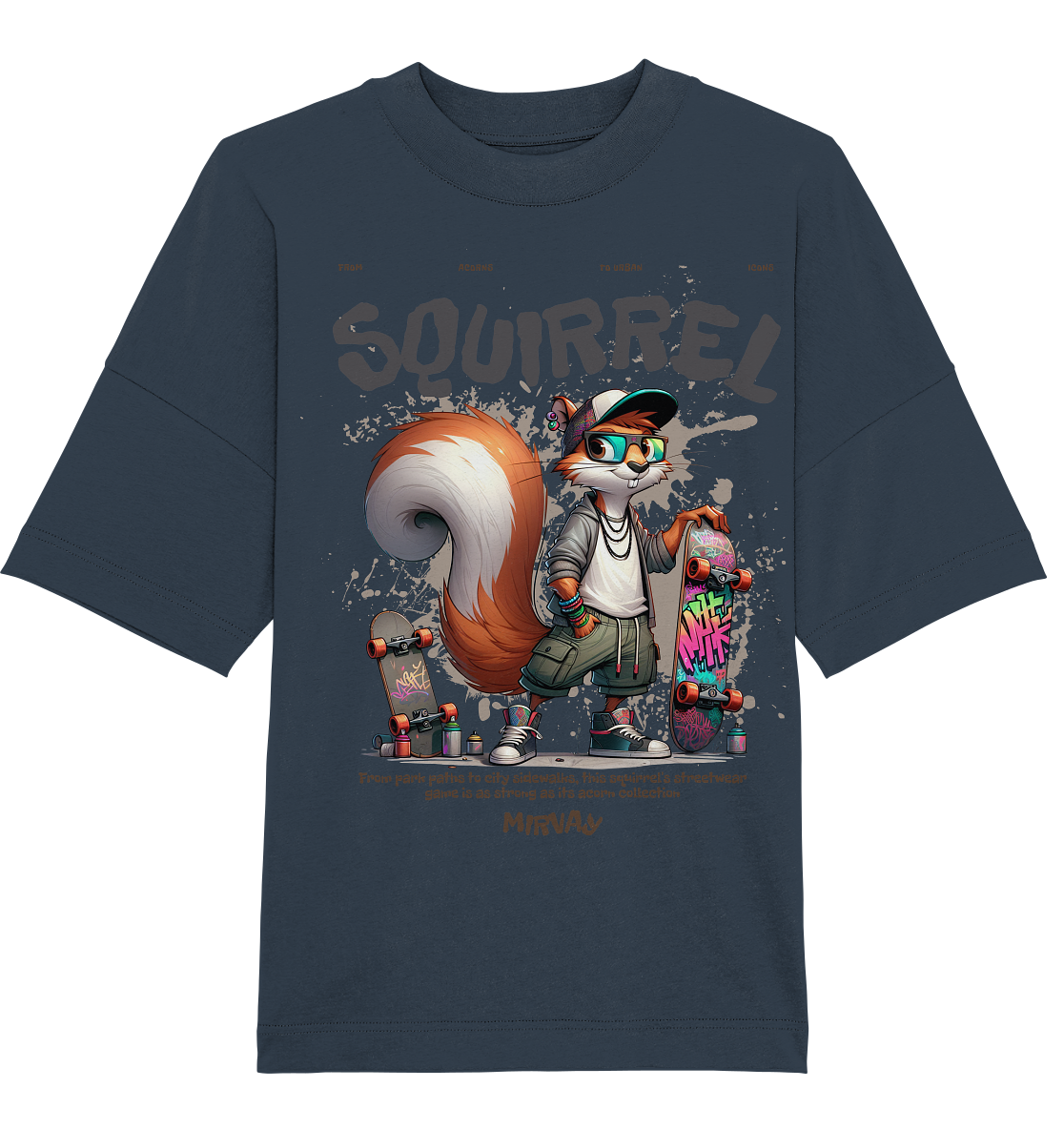 Mirvay Animal Squirrel - Organic Oversize Shirt