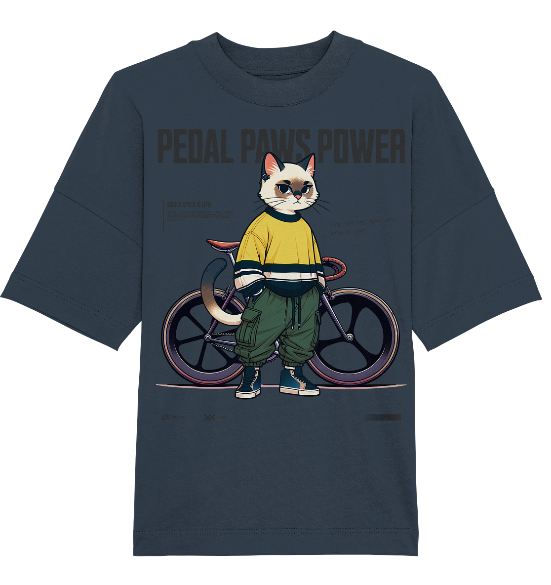 Mirvay Animal Gear Cat - Organic Oversize Shirt