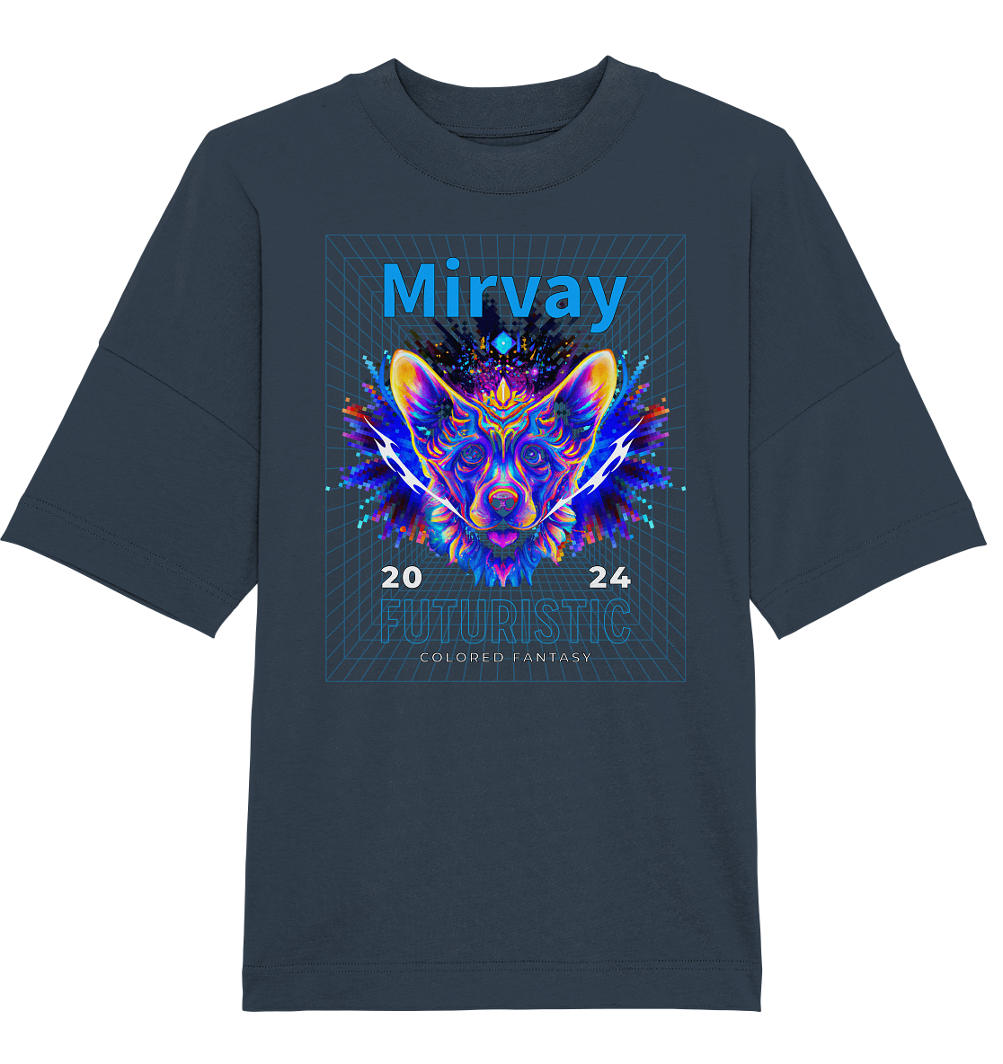 Mirvay Fancy Future Cat - Organic Oversize Shirt