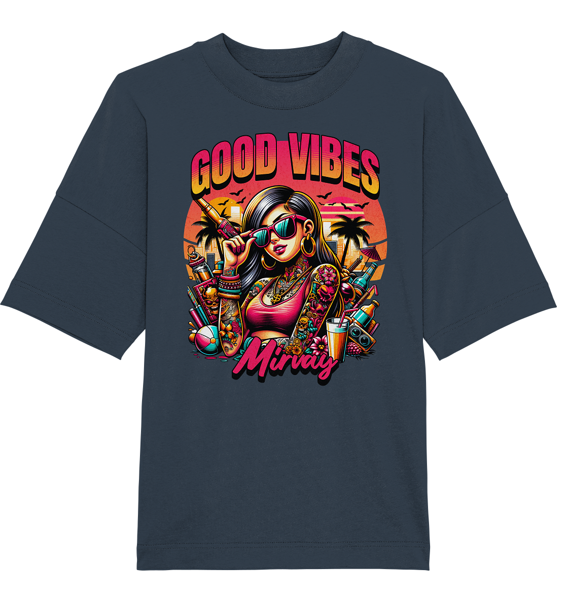 Mirvay Summer Good Vibes - Organic Oversize Shirt