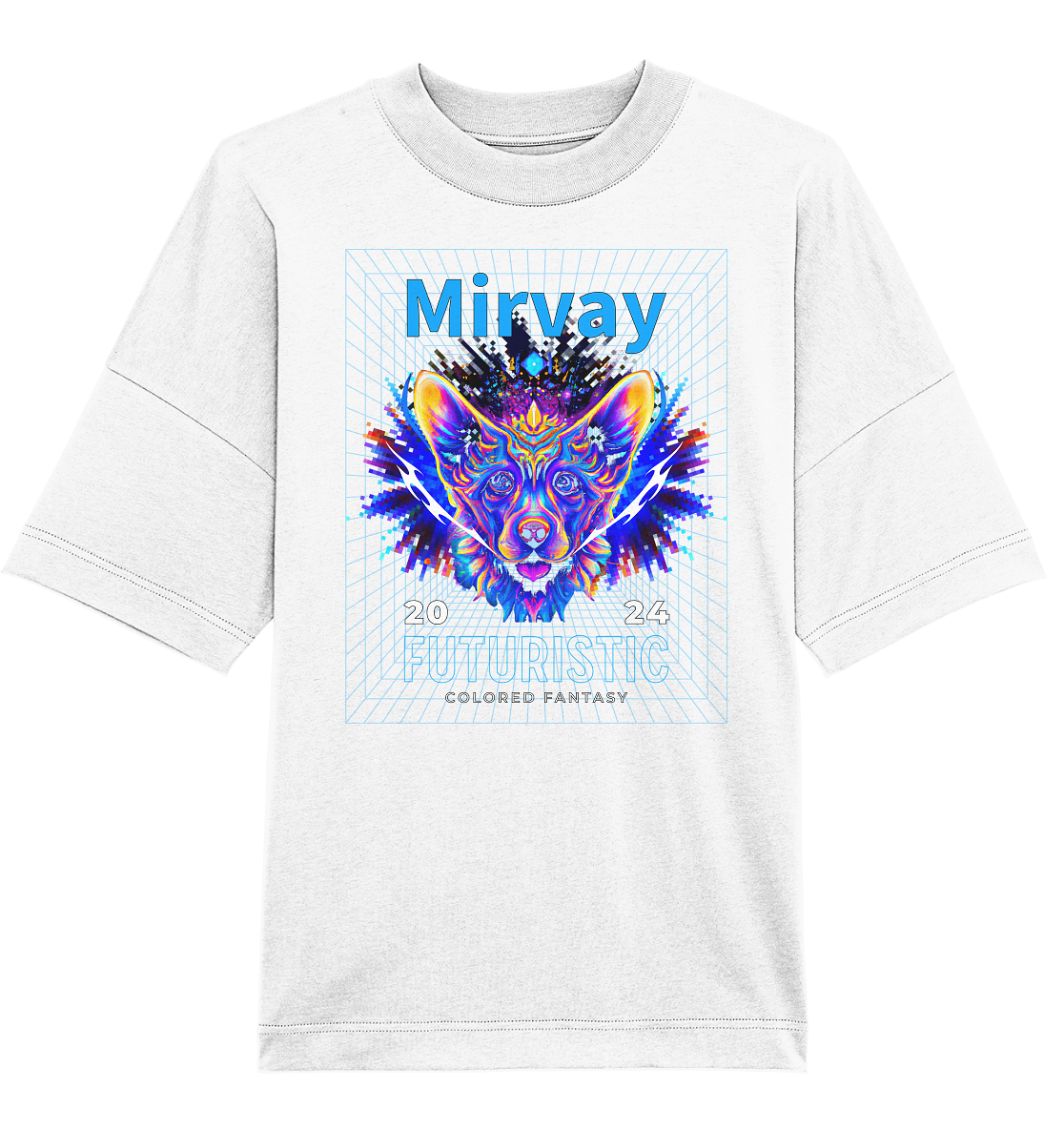 Mirvay Fancy Future Cat - Organic Oversize Shirt