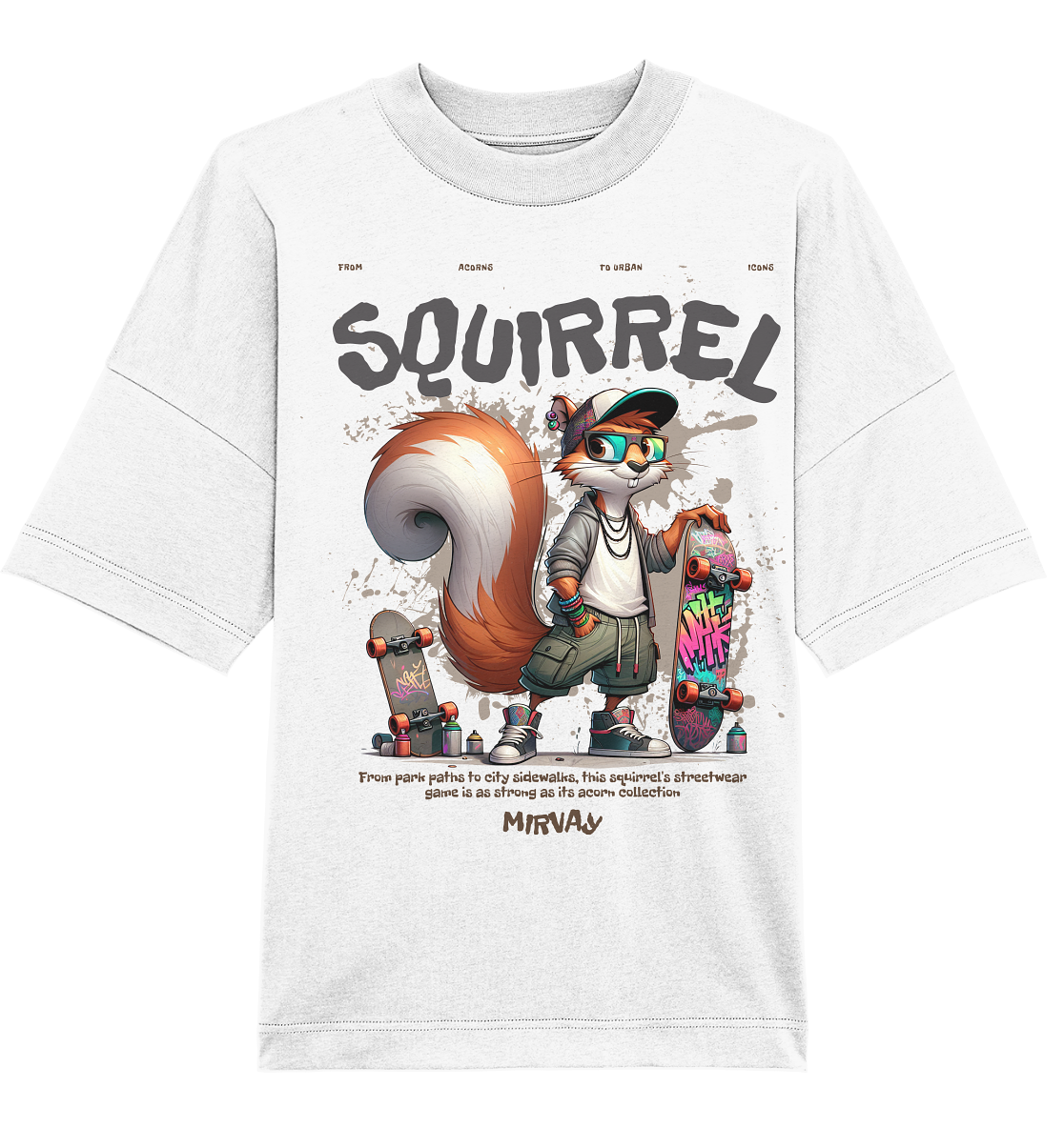 Mirvay Animal Squirrel - Organic Oversize Shirt