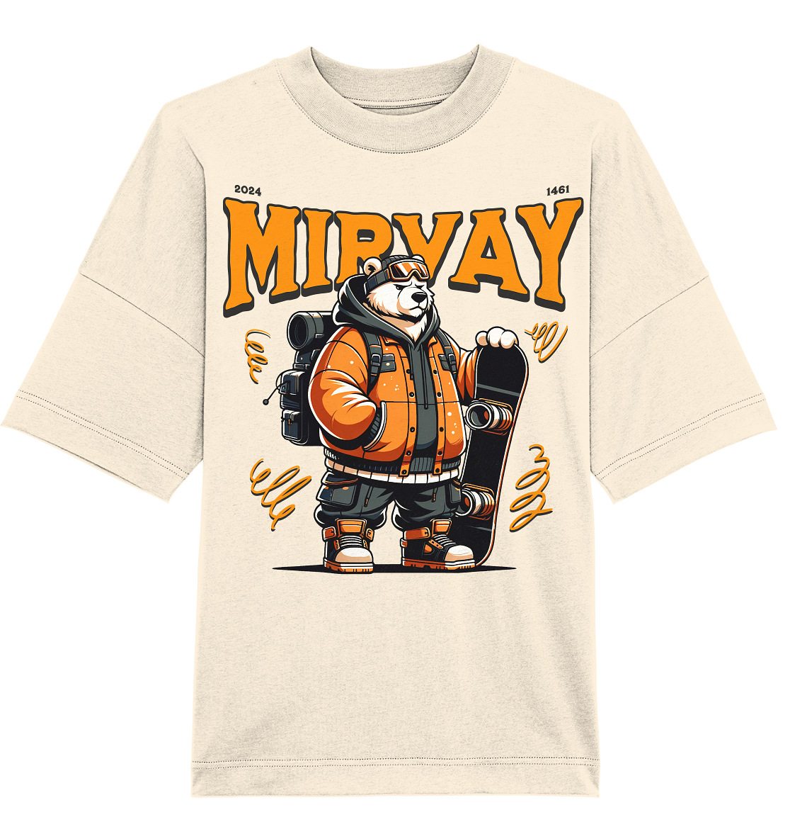 Mirvay Animal Polar Bear - Organic Oversize Shirt