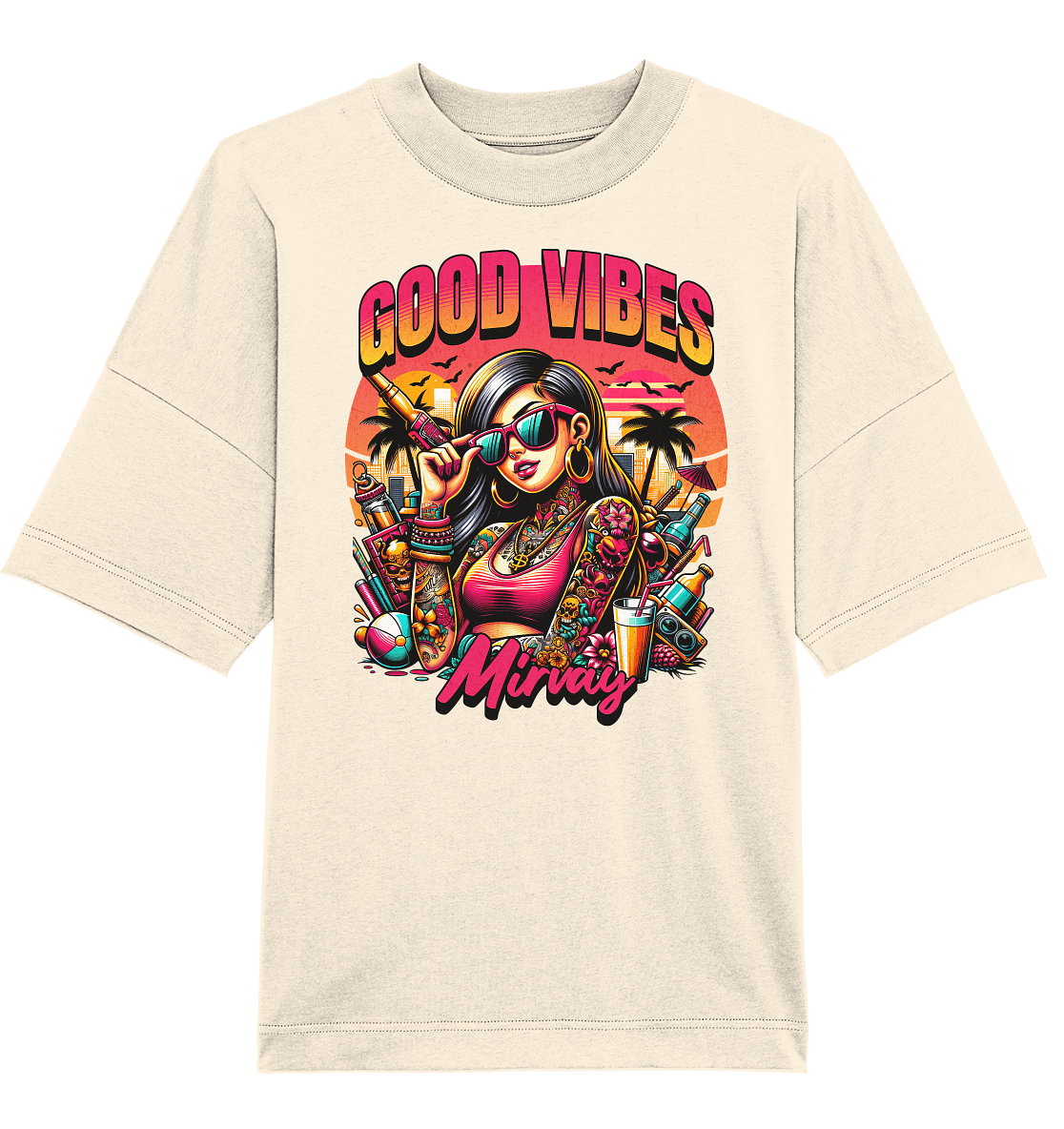 Mirvay Summer Good Vibes - Organic Oversize Shirt