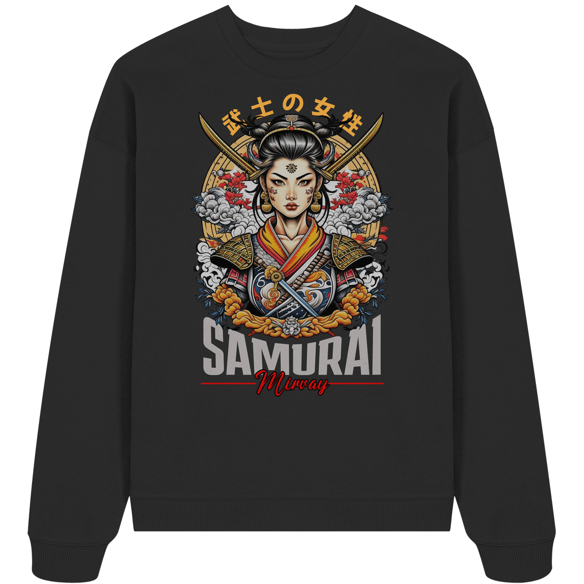 Mirvay Tokyo Samurai Girl - Organic Oversize Sweatshirt