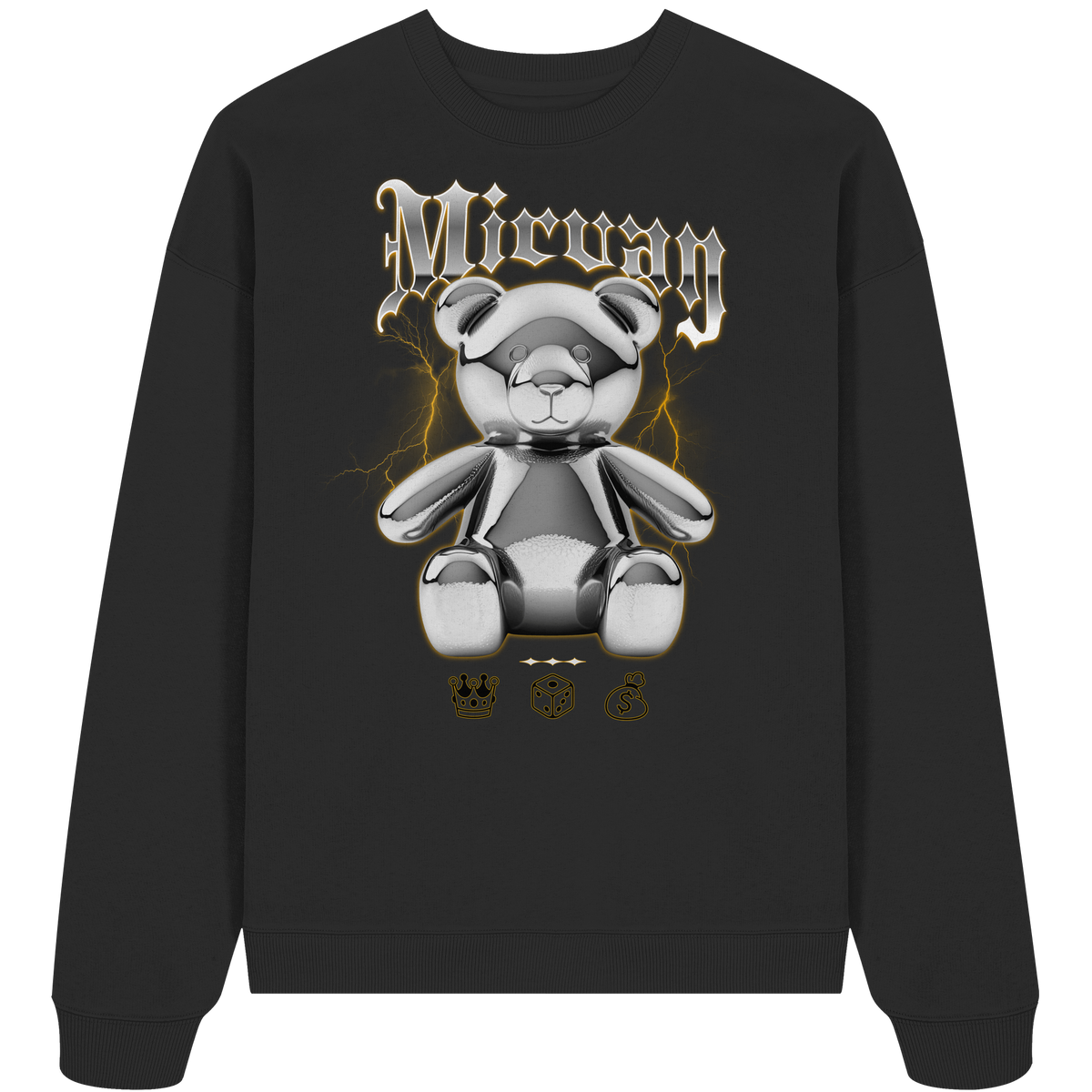 Mirvay Fancy Glamour Bear - Organic Oversize Sweatshirt