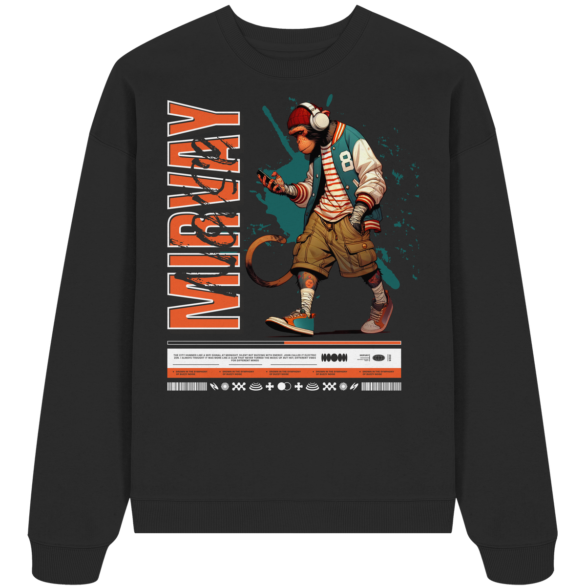 Mirvay Animal Monkey - Organic Oversize Sweatshirt