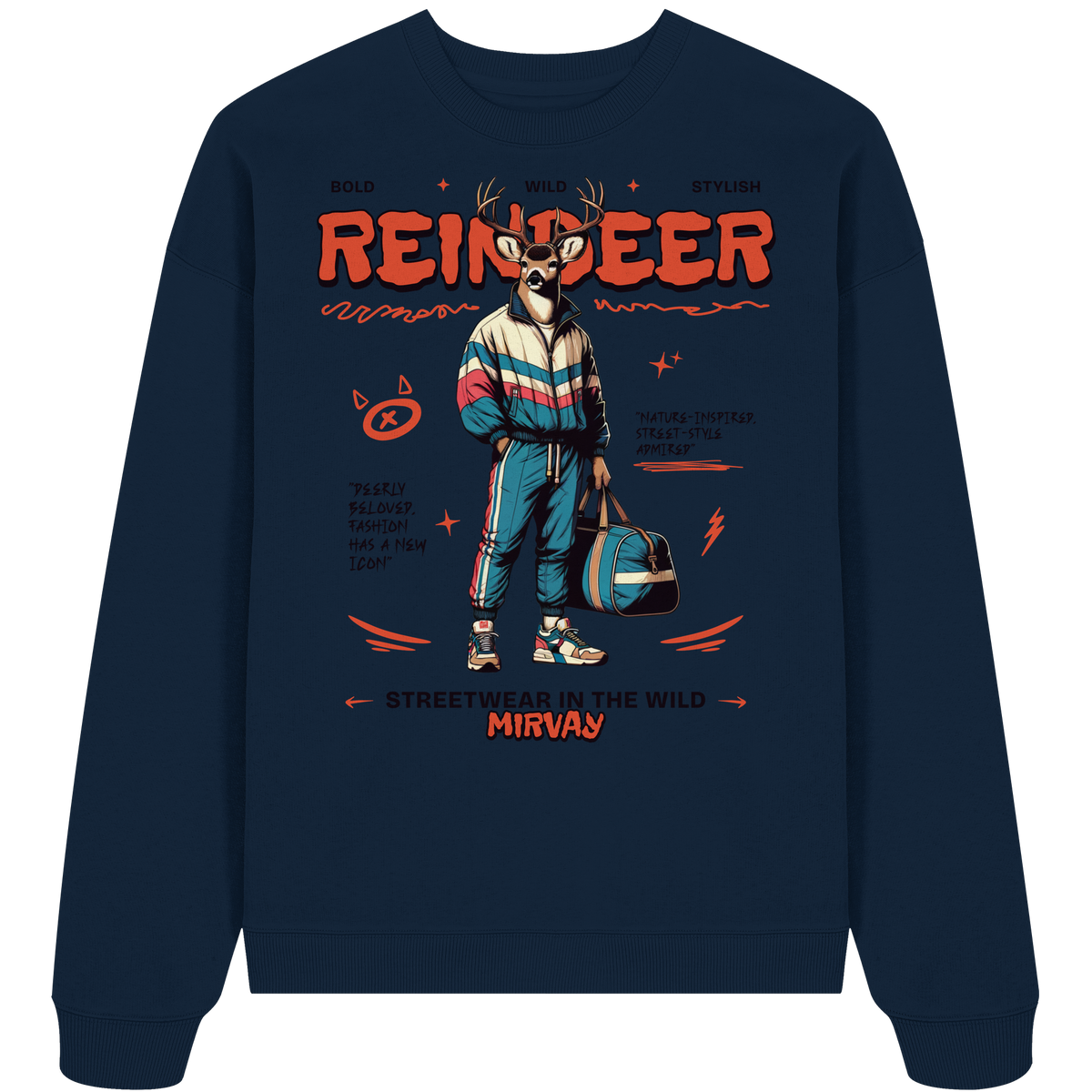 Mirvay Animal Reindeer - Organic Oversize Sweatshirt