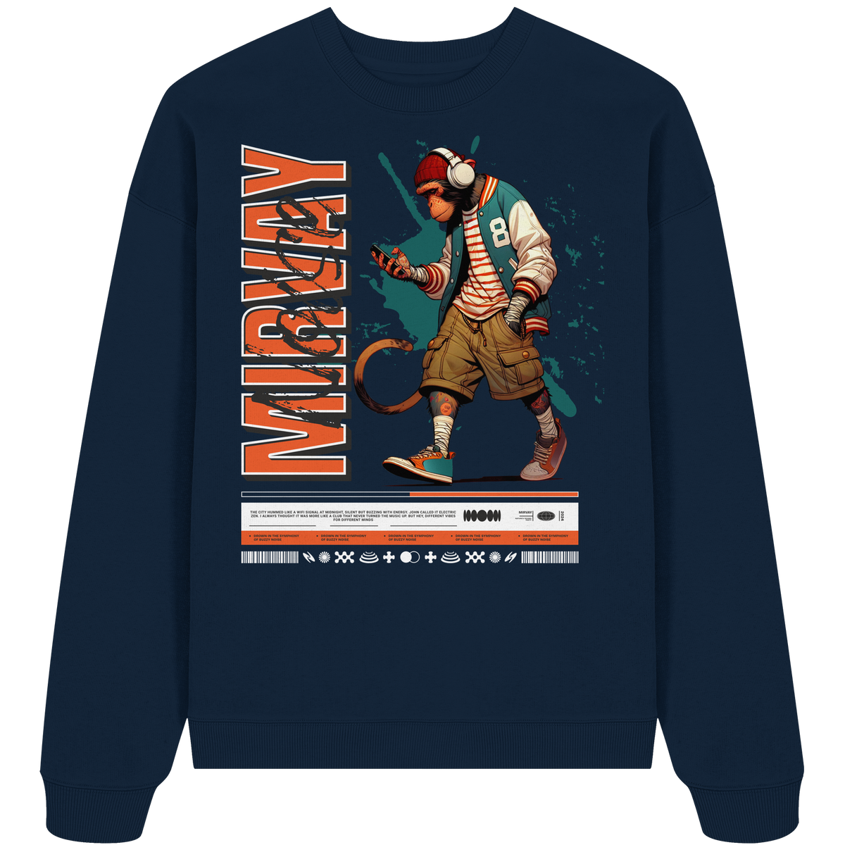 Mirvay Animal Monkey - Organic Oversize Sweatshirt