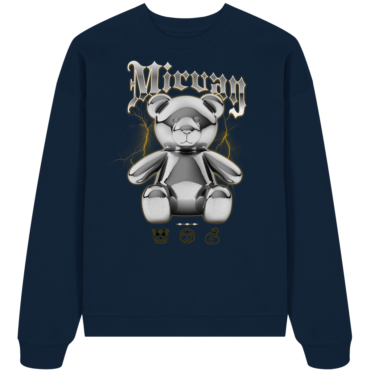 Mirvay Fancy Glamour Bear - Organic Oversize Sweatshirt