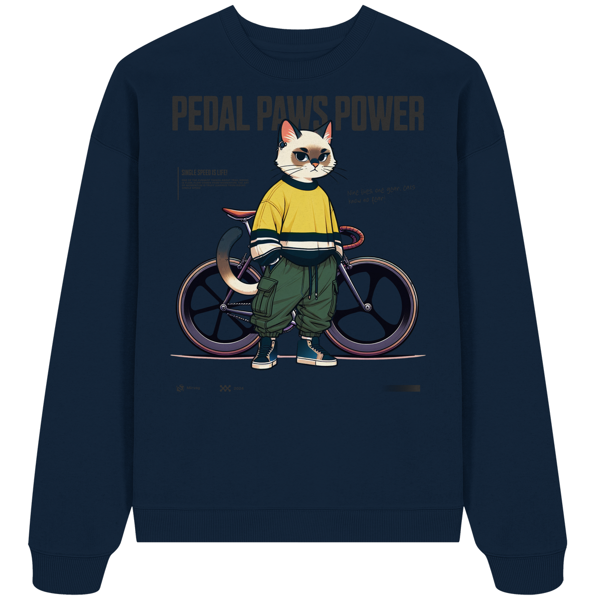 Mirvay Animal Gear Cat - Organic Oversize Sweatshirt