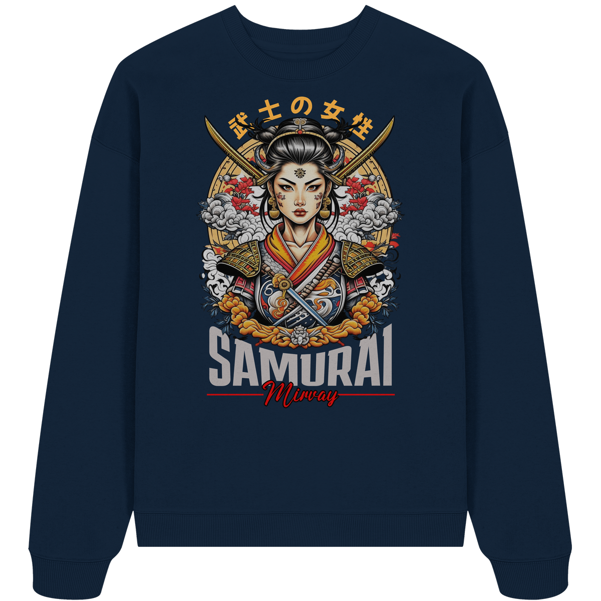 Mirvay Tokyo Samurai Girl - Organic Oversize Sweatshirt