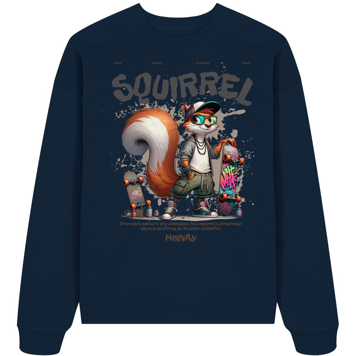 Mirvay Animal Squirrel - Organic Oversize Sweatshirt