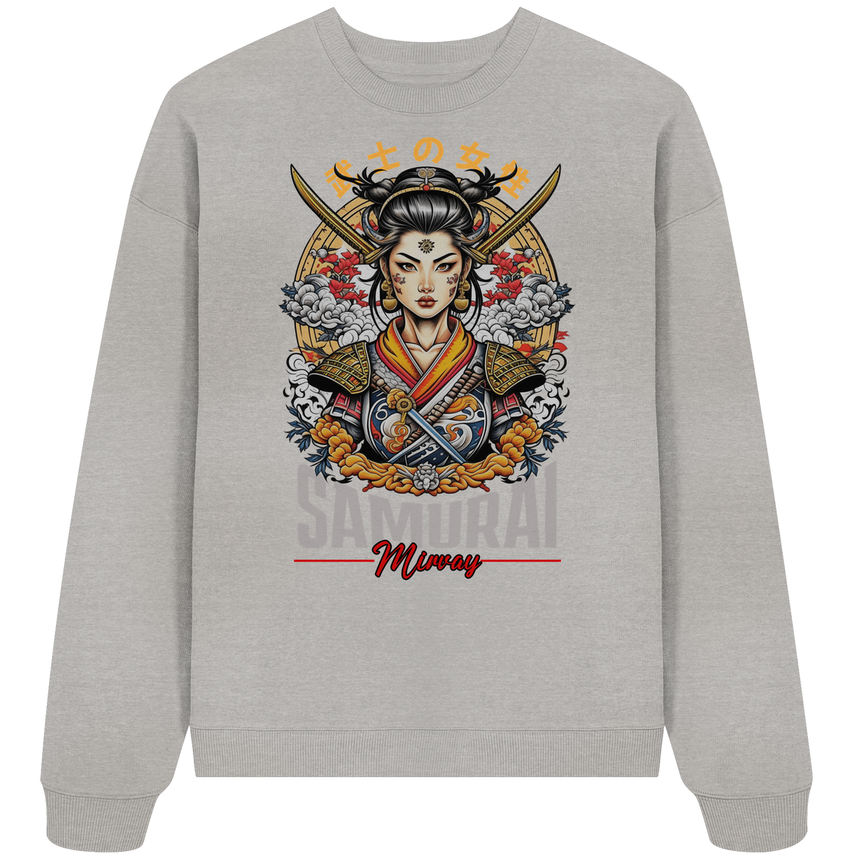 Mirvay Tokyo Samurai Girl - Organic Oversize Sweatshirt