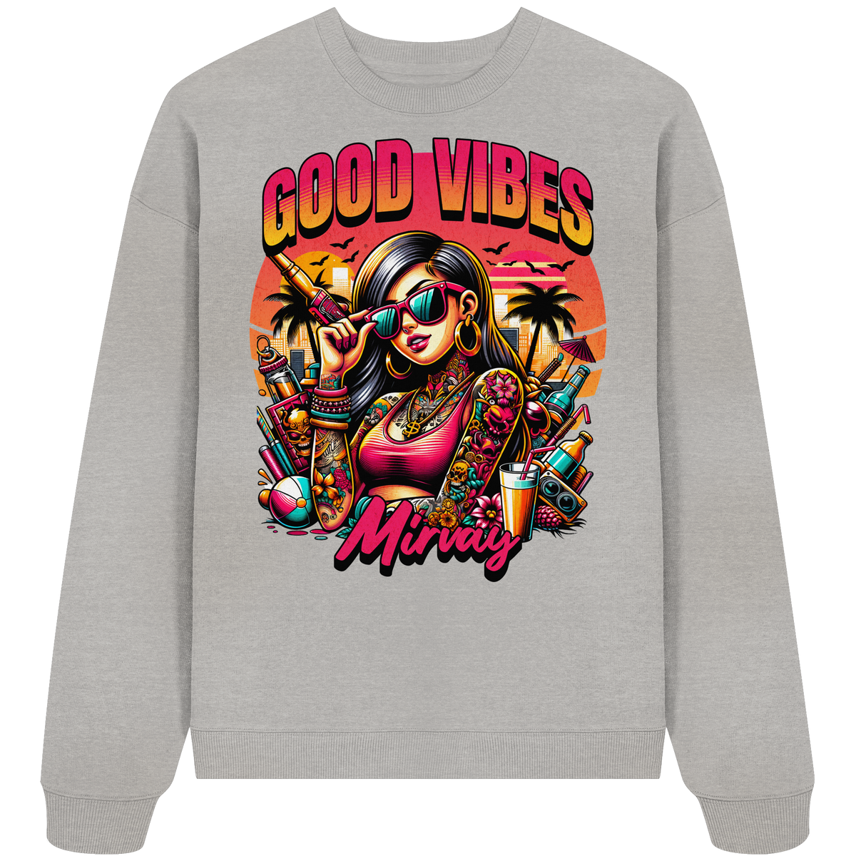 Mirvay Summer Good Vibes - Organic Oversize Sweatshirt