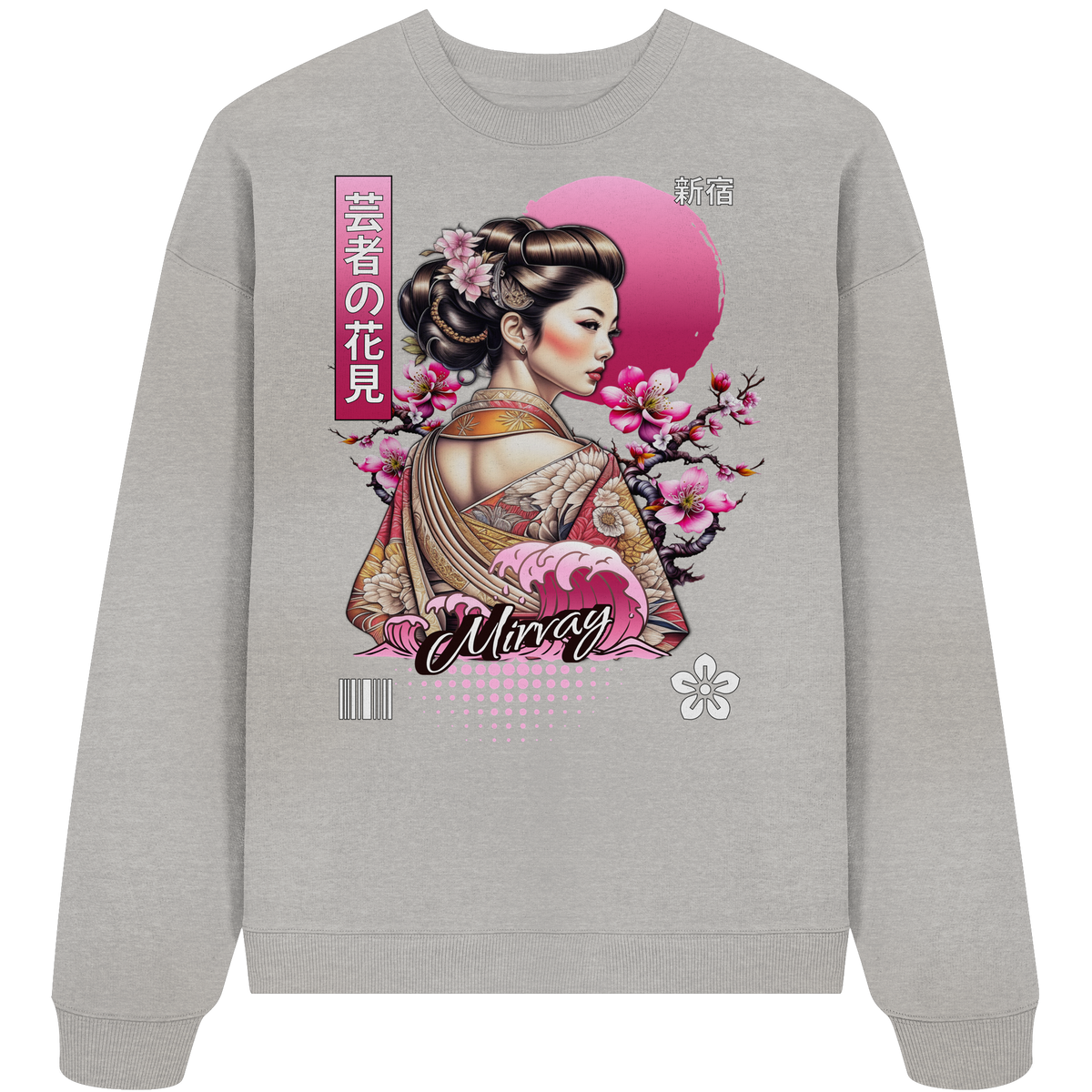 Mirvay Tokyo Geisha Shadow - Organic Oversize Sweatshirt