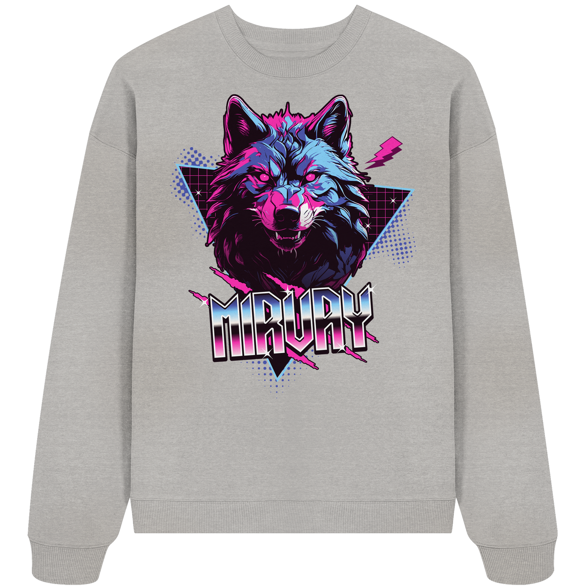 Mirvay Fancy Wolf - Organic Oversize Sweatshirt