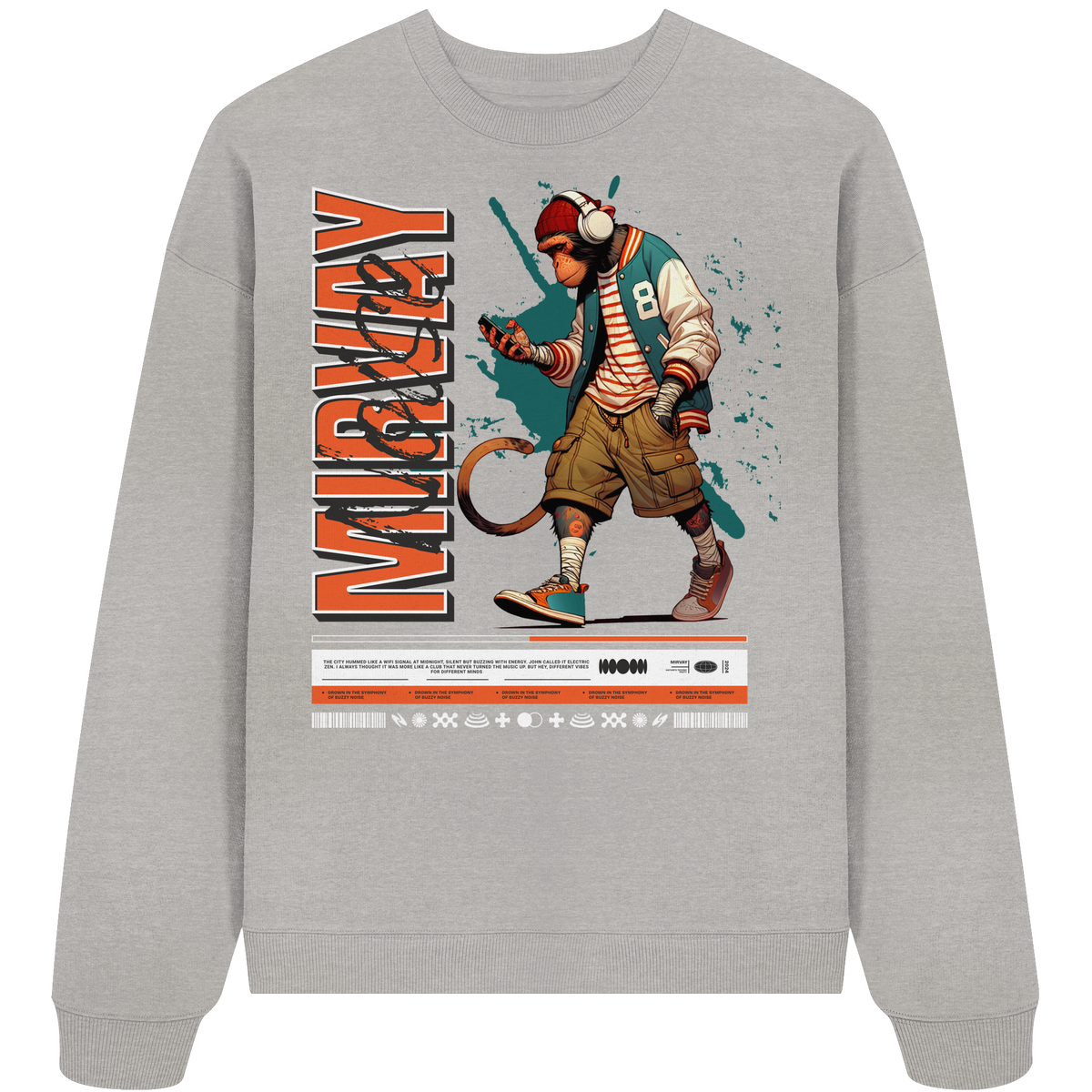 Mirvay Animal Monkey - Organic Oversize Sweatshirt