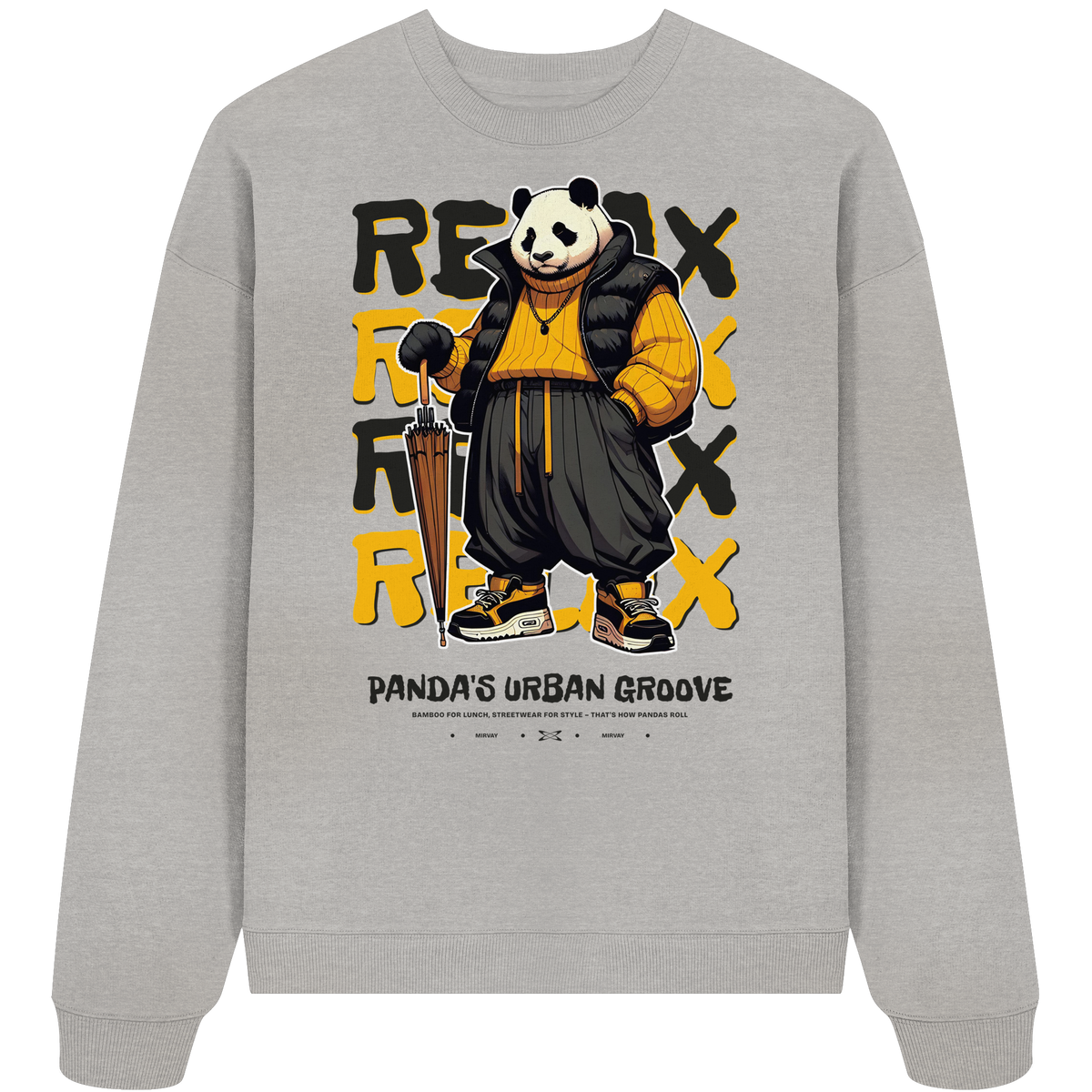 Mirvay Animal Panda - Organic Oversize Sweatshirt