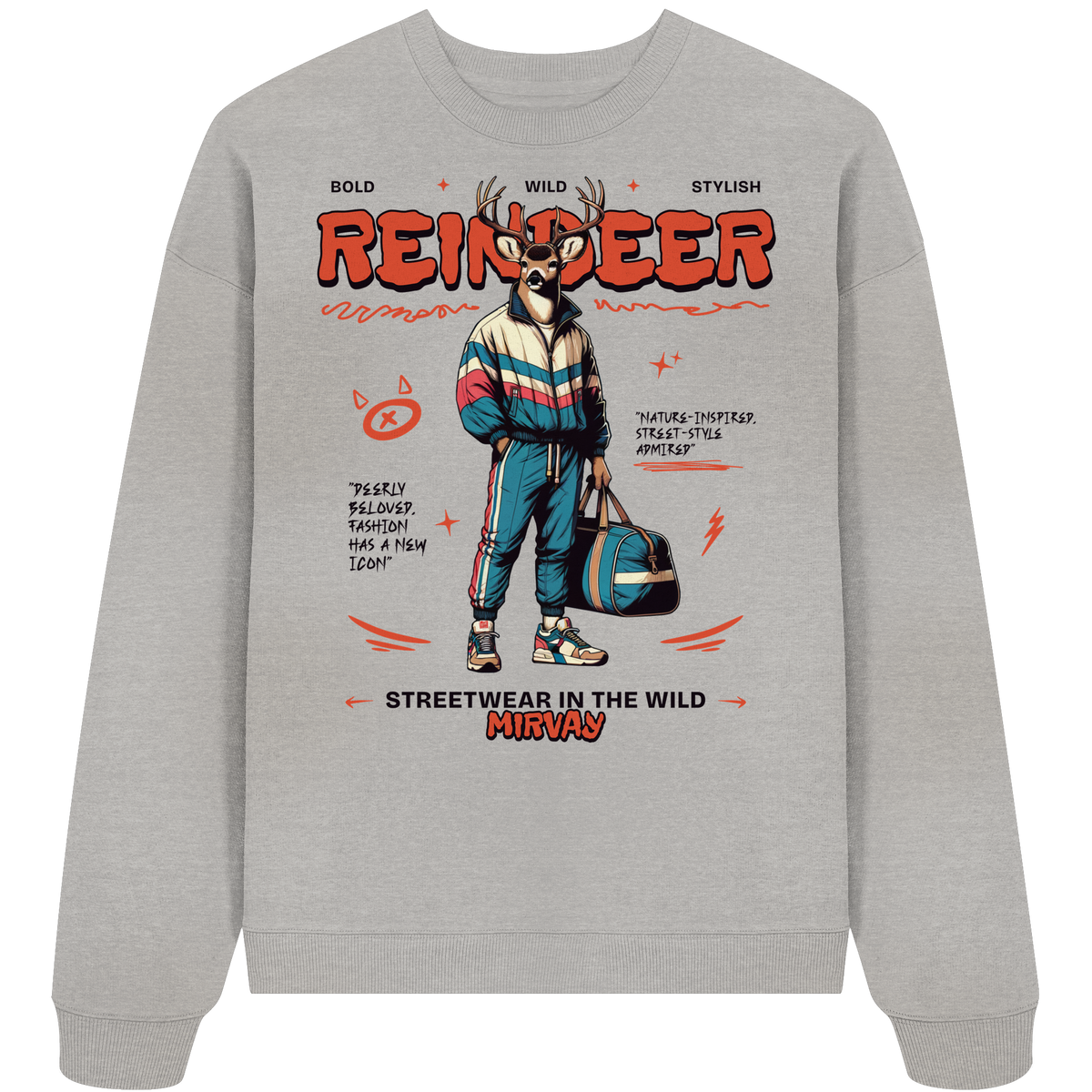 Mirvay Animal Reindeer - Organic Oversize Sweatshirt