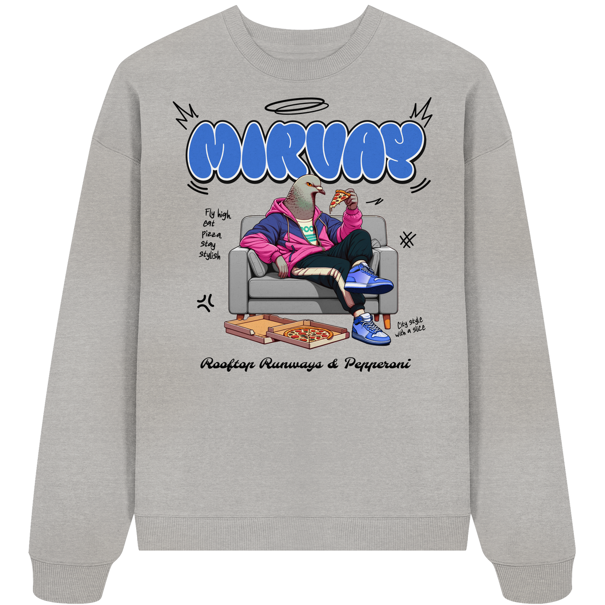 Mirvay Animal Pigeon - Organic Oversize Sweatshirt