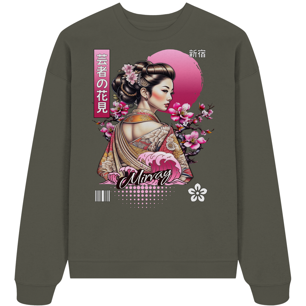 Mirvay Tokyo Geisha Shadow - Organic Oversize Sweatshirt