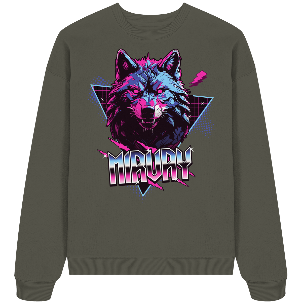 Mirvay Fancy Wolf - Organic Oversize Sweatshirt