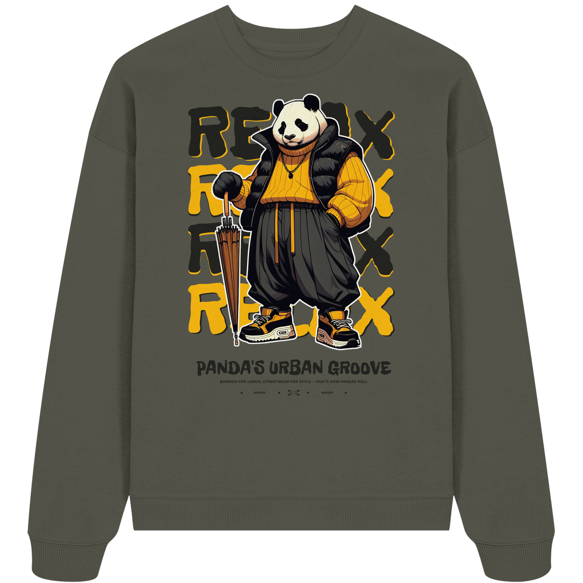 Mirvay Animal Panda - Organic Oversize Sweatshirt