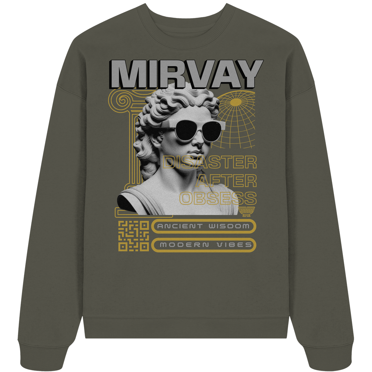 Mirvay Greek Obsess - Organic Oversize Sweatshirt