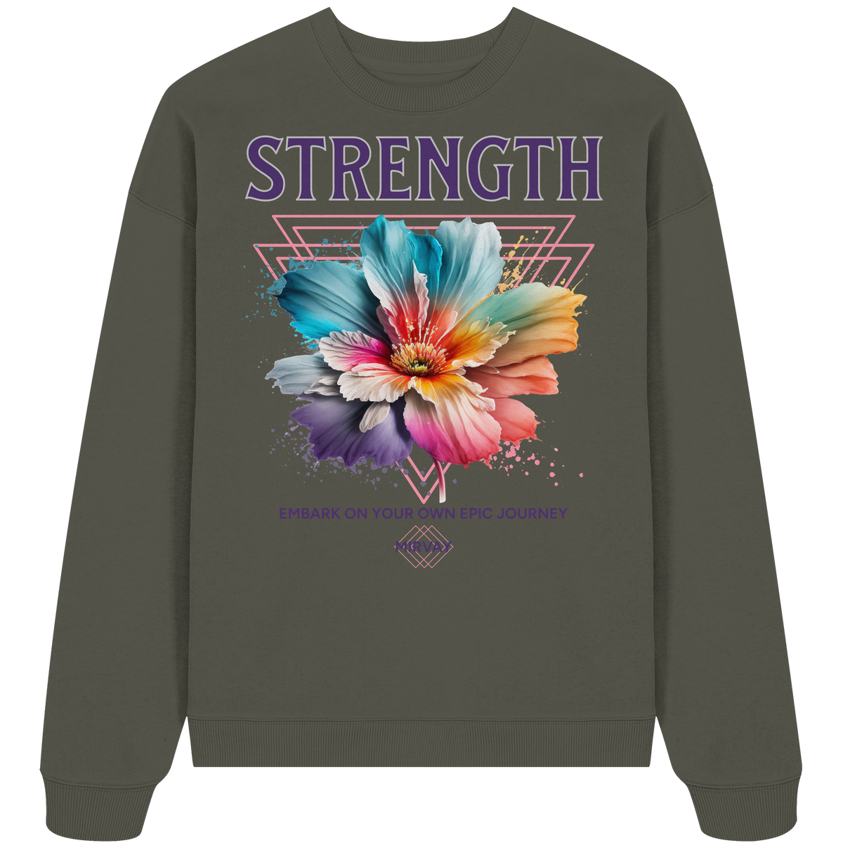 Mirvay Fancy Flower - Organic Oversize Sweatshirt