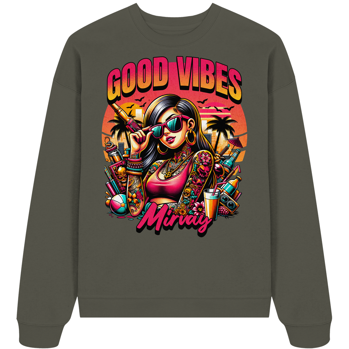 Mirvay Summer Good Vibes - Organic Oversize Sweatshirt