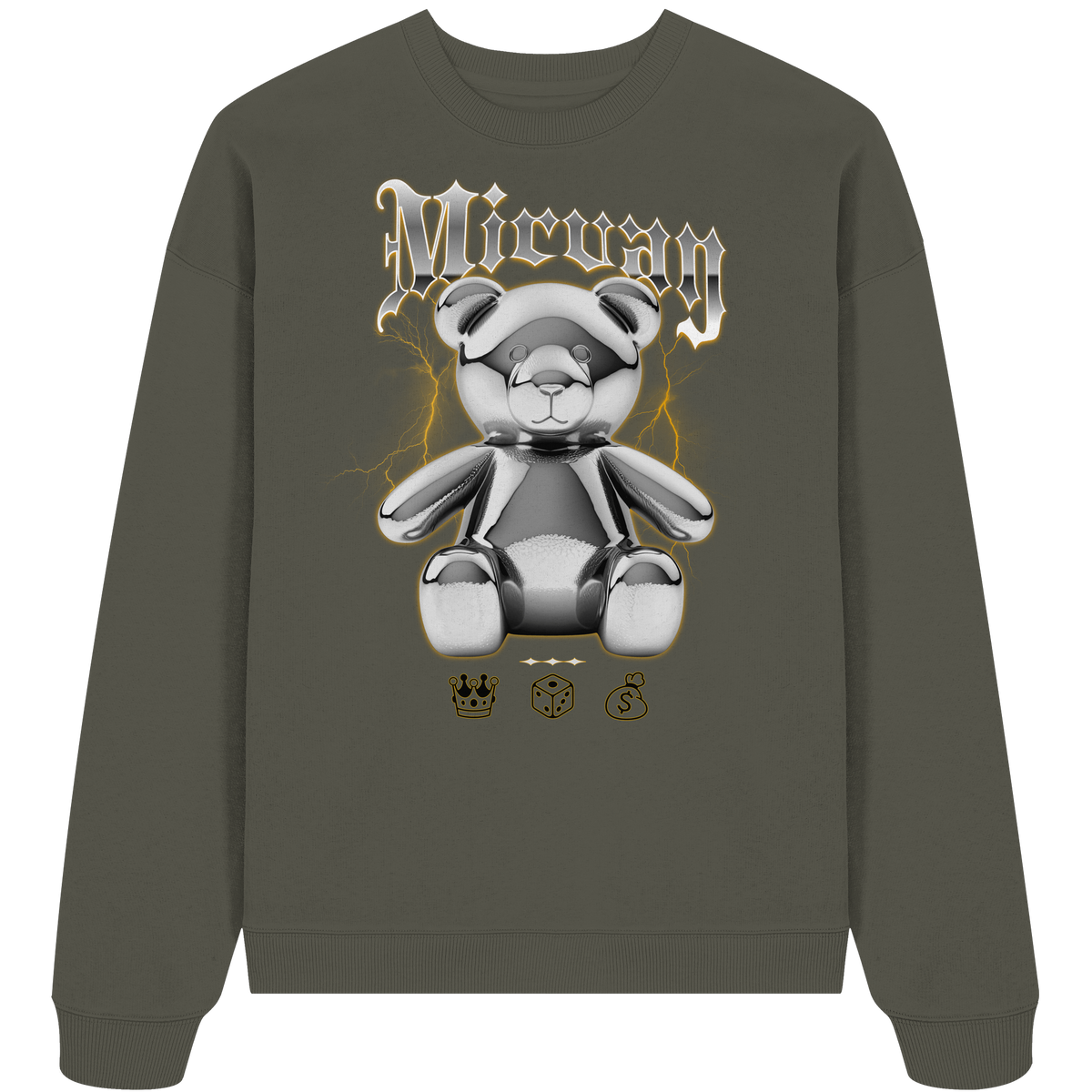 Mirvay Fancy Glamour Bear - Organic Oversize Sweatshirt