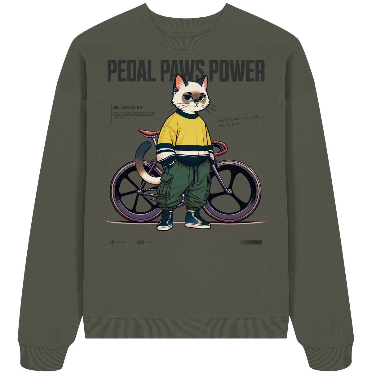 Mirvay Animal Gear Cat - Organic Oversize Sweatshirt