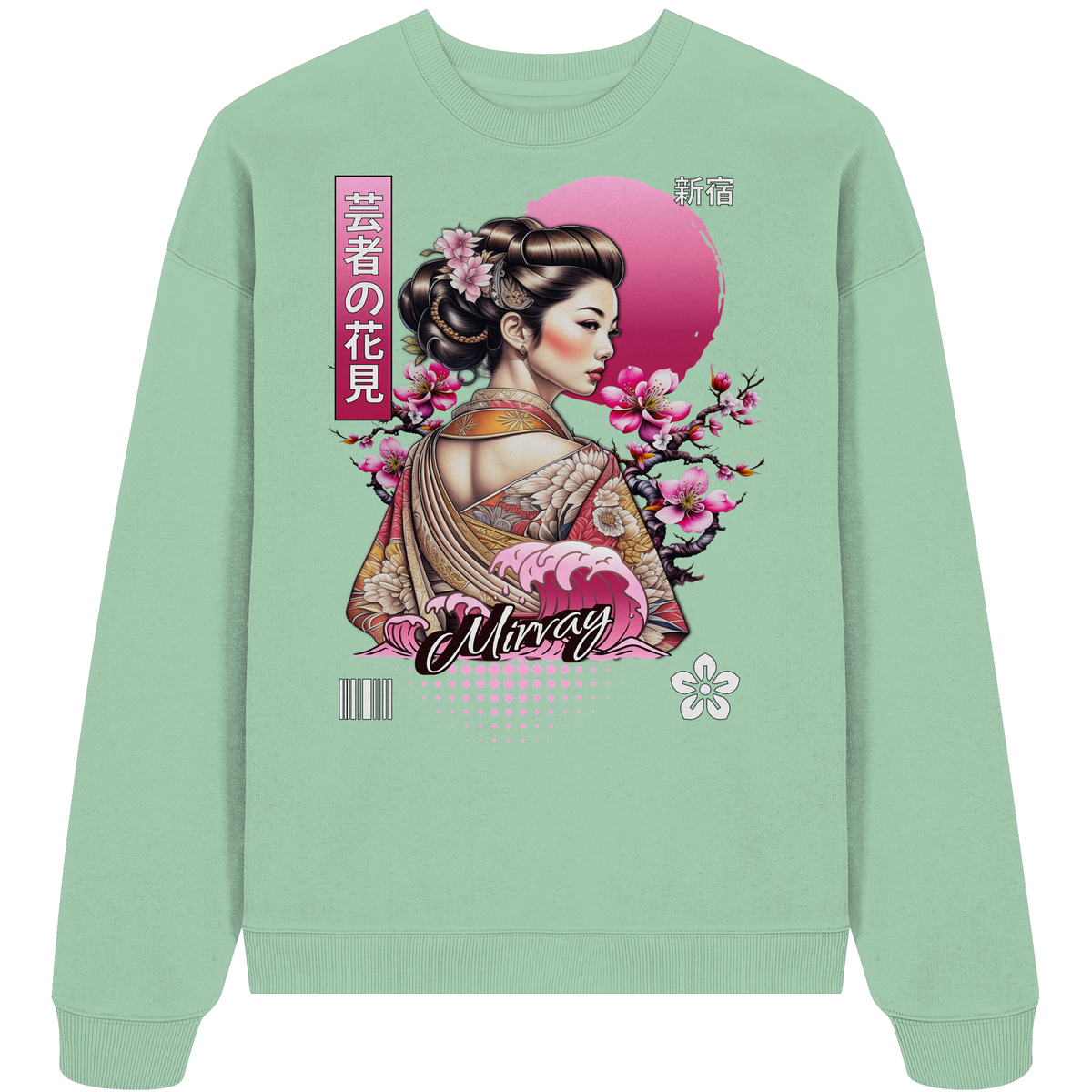 Mirvay Tokyo Geisha Shadow - Organic Oversize Sweatshirt