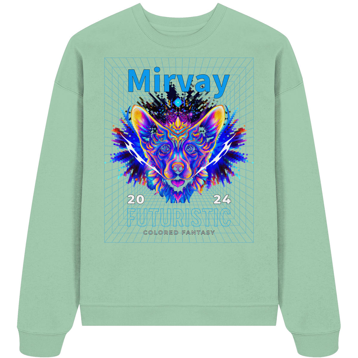 Mirvay Fancy Future Cat - Organic Oversize Sweatshirt