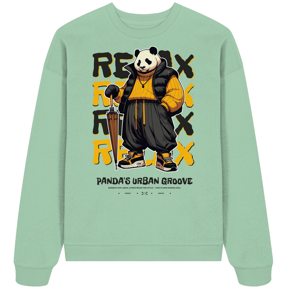 Mirvay Animal Panda - Organic Oversize Sweatshirt