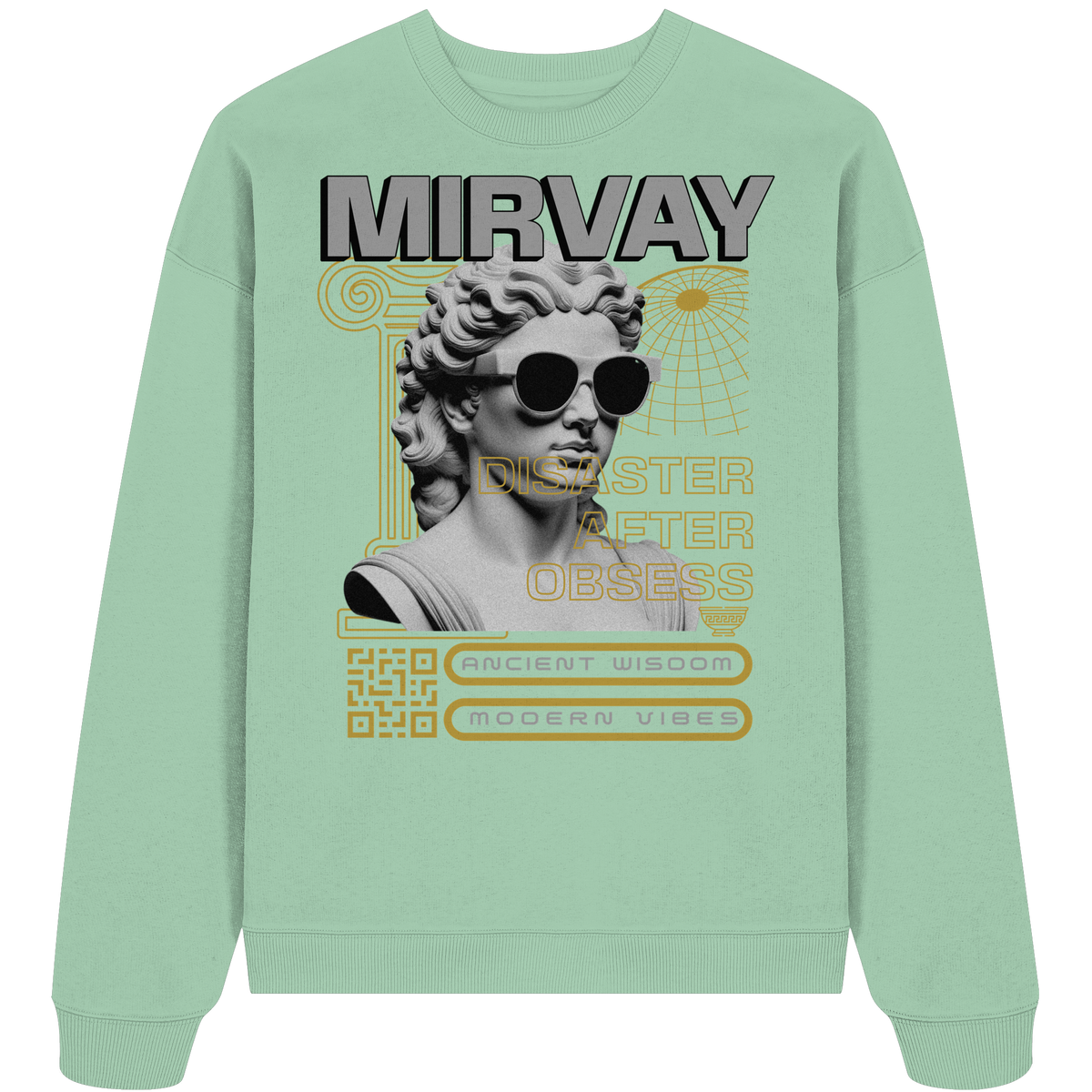 Mirvay Greek Obsess - Organic Oversize Sweatshirt