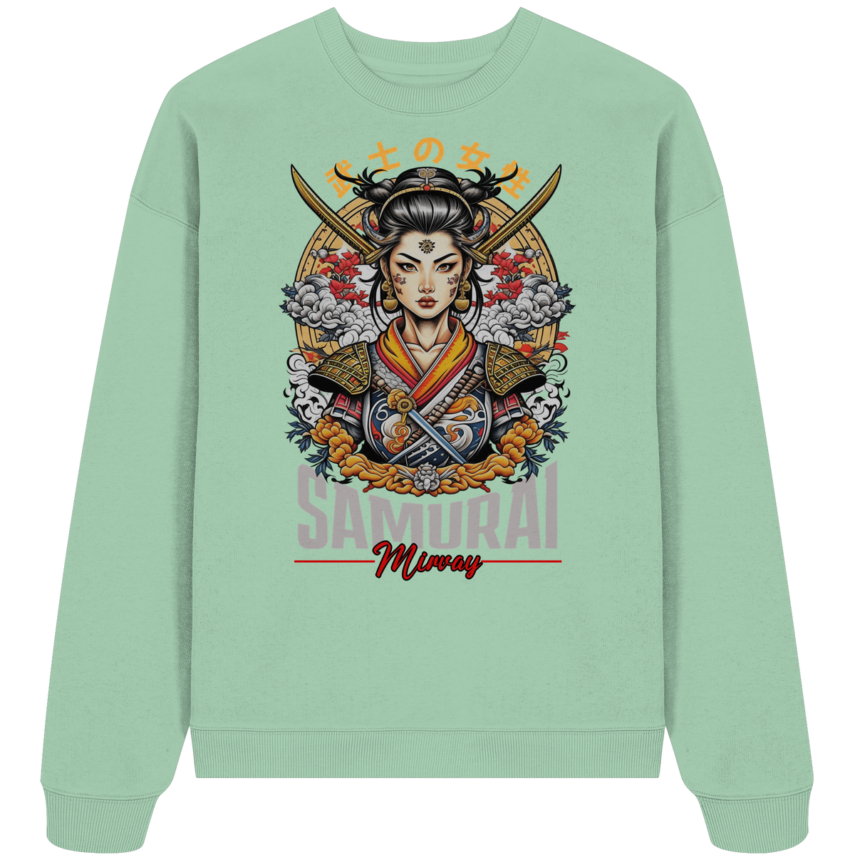 Mirvay Tokyo Samurai Girl - Organic Oversize Sweatshirt