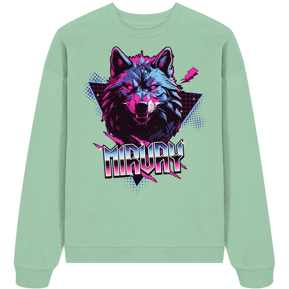 Mirvay Fancy Wolf - Organic Oversize Sweatshirt