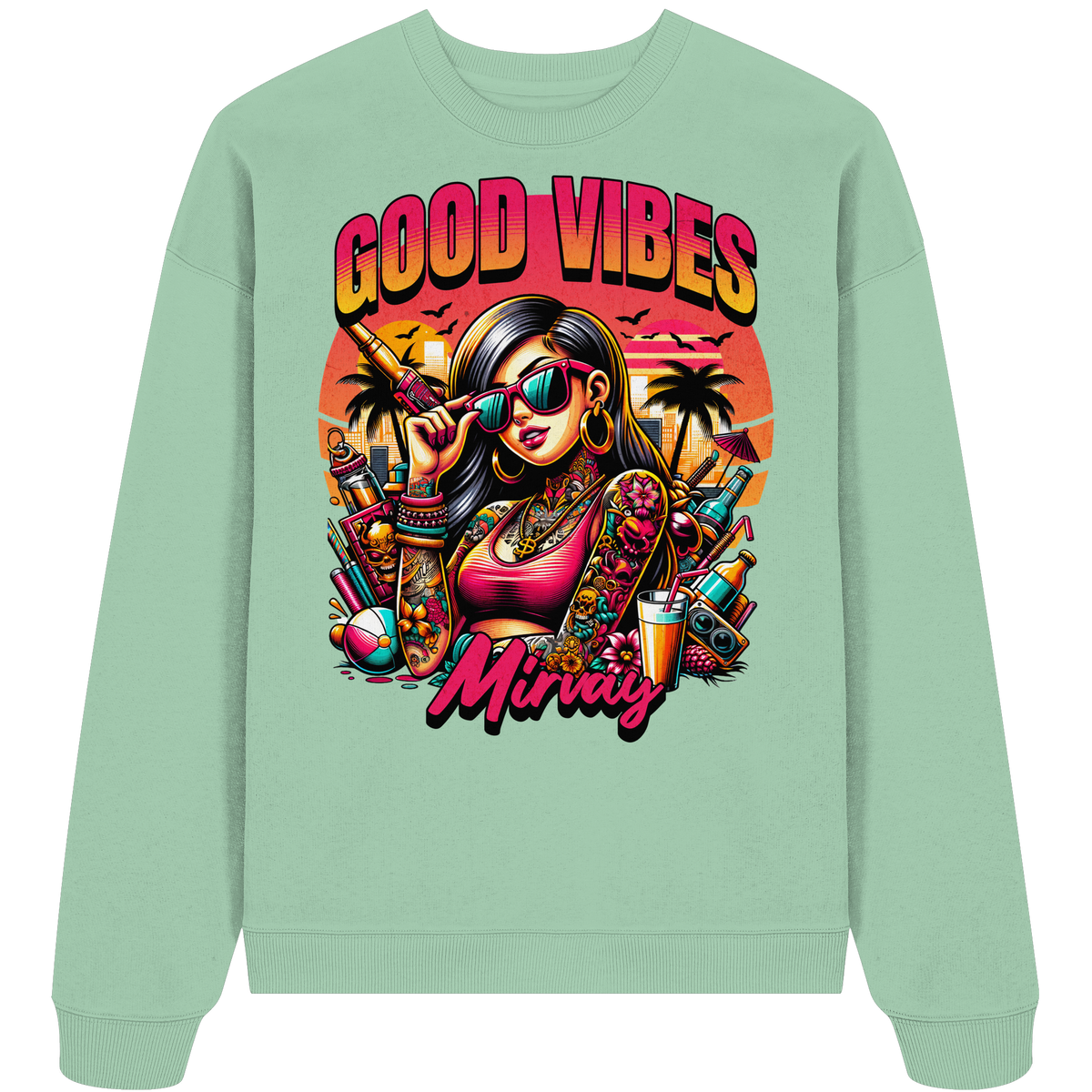 Mirvay Summer Good Vibes - Organic Oversize Sweatshirt