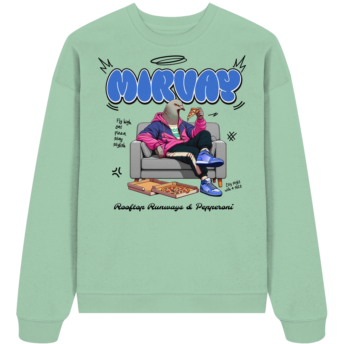 Mirvay Animal Pigeon - Organic Oversize Sweatshirt