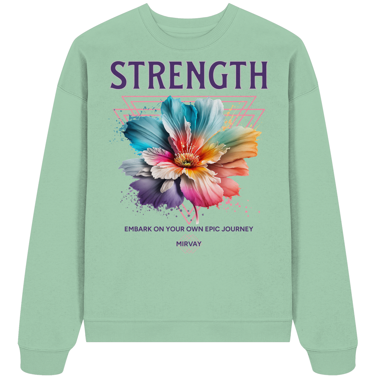 Mirvay Fancy Flower - Organic Oversize Sweatshirt