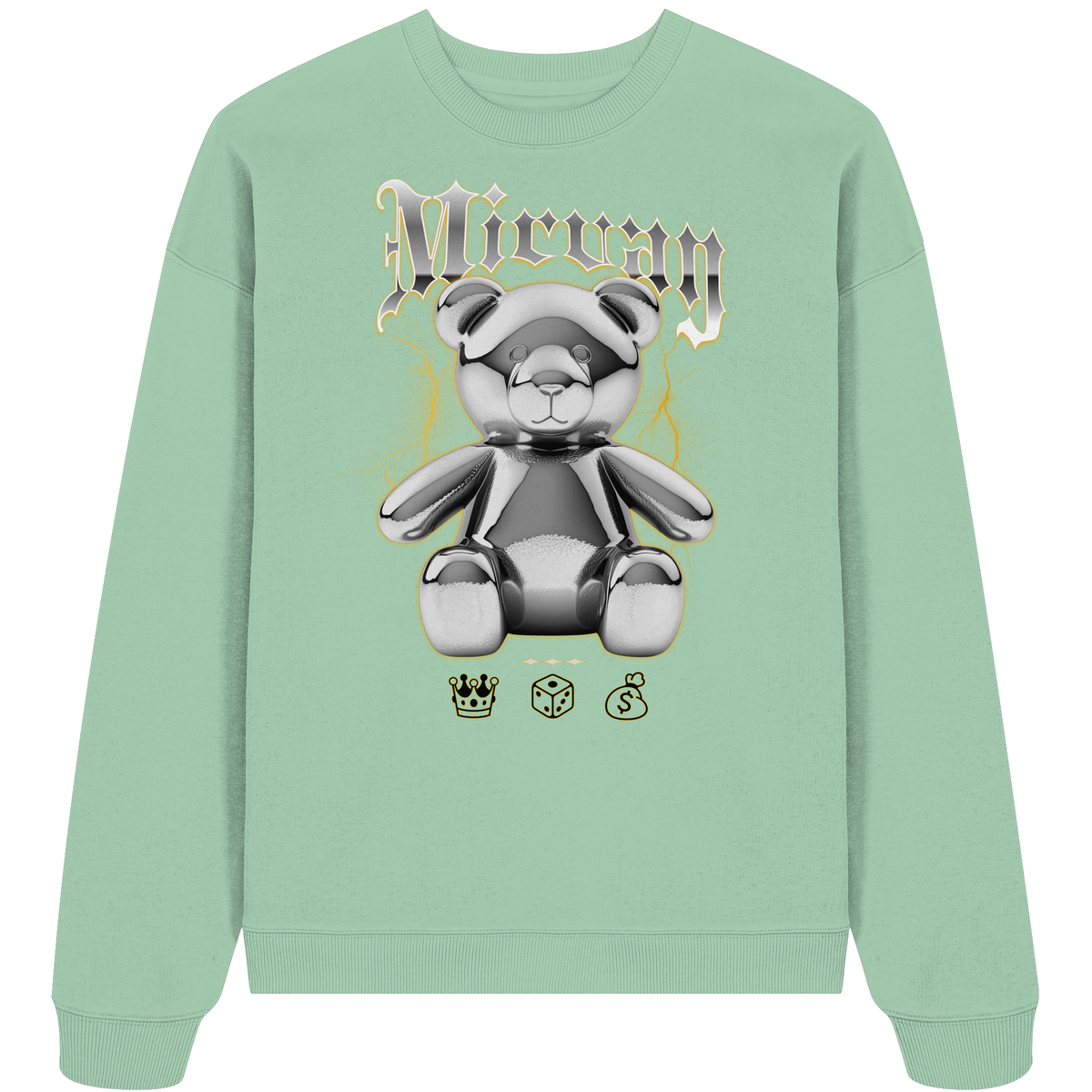 Mirvay Fancy Glamour Bear - Organic Oversize Sweatshirt