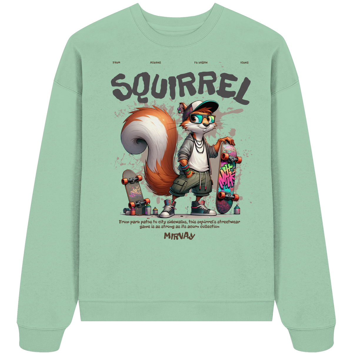 Mirvay Animal Squirrel - Organic Oversize Sweatshirt