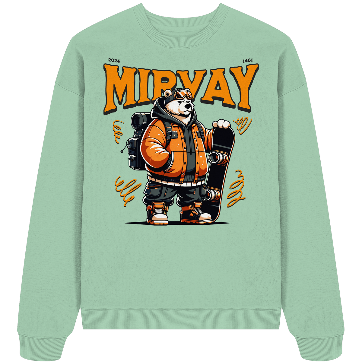 Mirvay Animal Polar Bear - Organic Oversize Sweatshirt