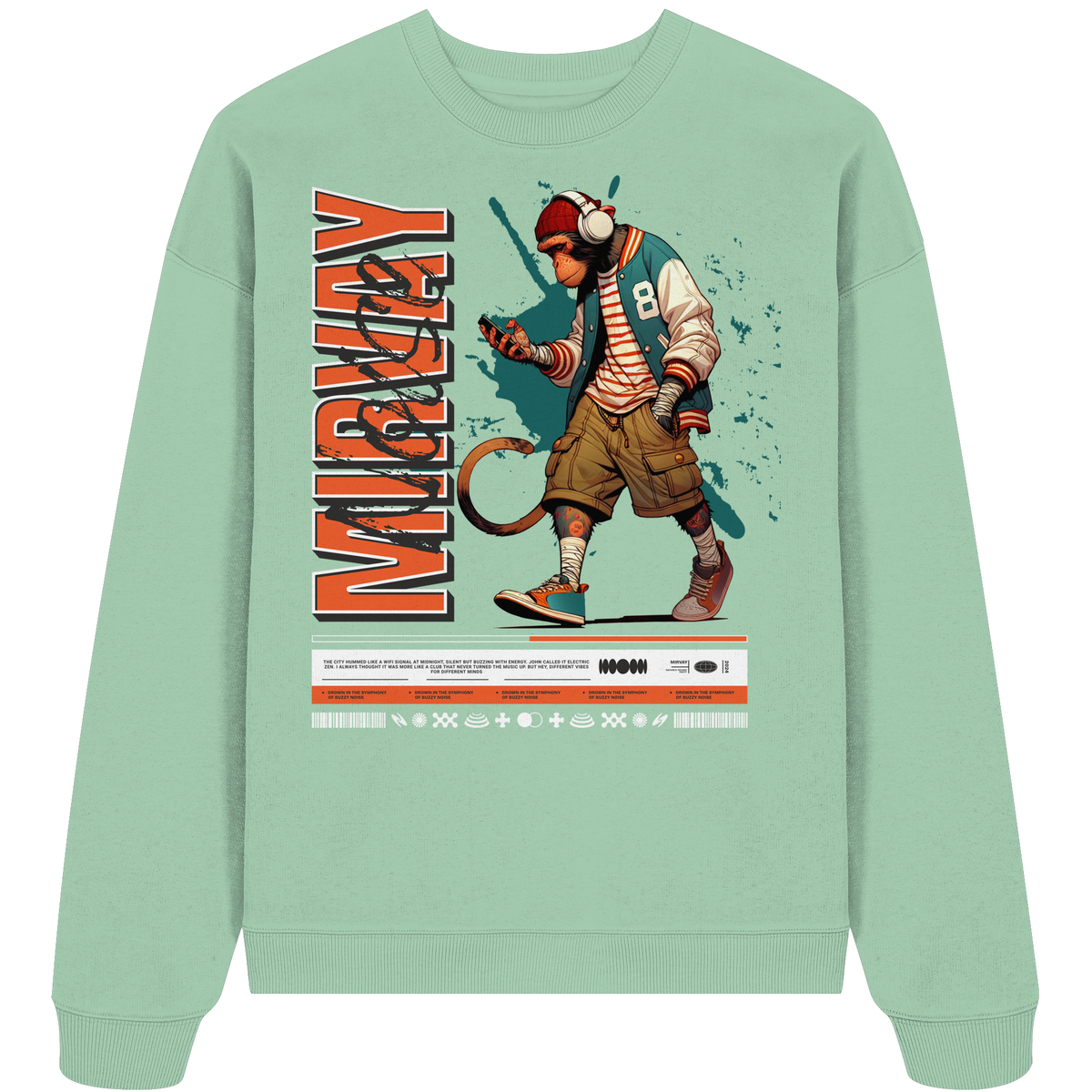 Mirvay Animal Monkey - Organic Oversize Sweatshirt