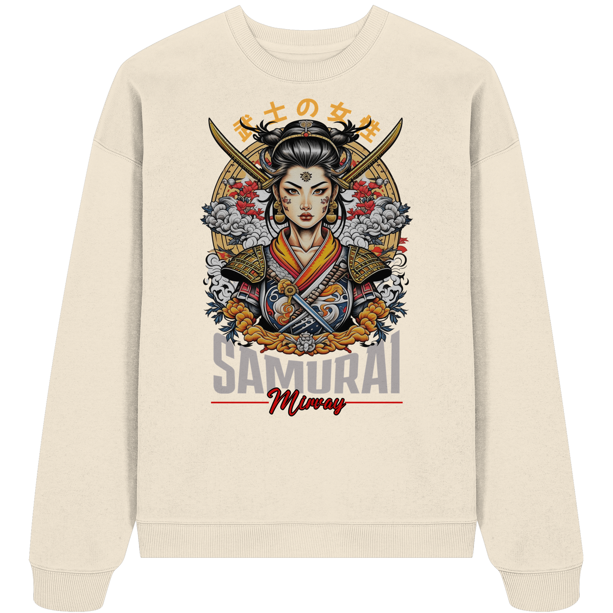 Mirvay Tokyo Samurai Girl - Organic Oversize Sweatshirt