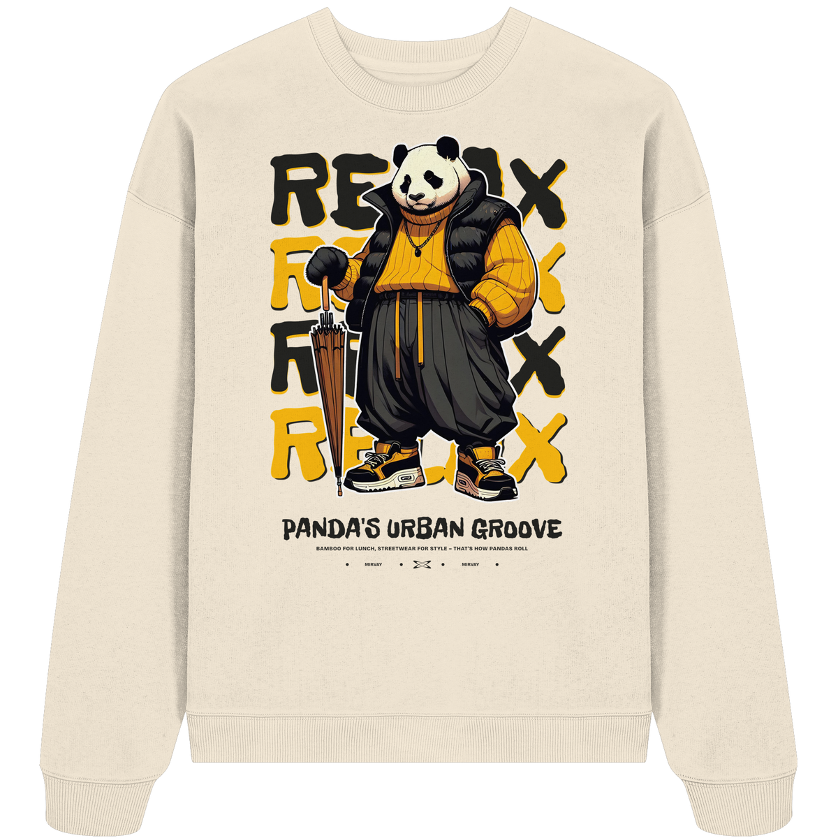 Mirvay Animal Panda - Organic Oversize Sweatshirt