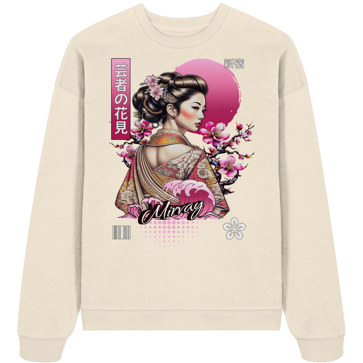 Mirvay Tokyo Geisha Shadow - Organic Oversize Sweatshirt